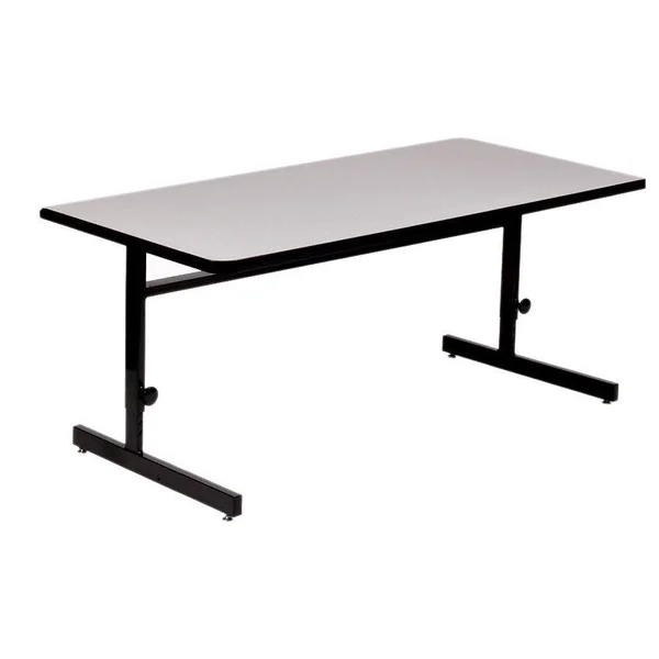 Correll Computer Table - Adjustable Height - Laminate - 30x22 x 60x22