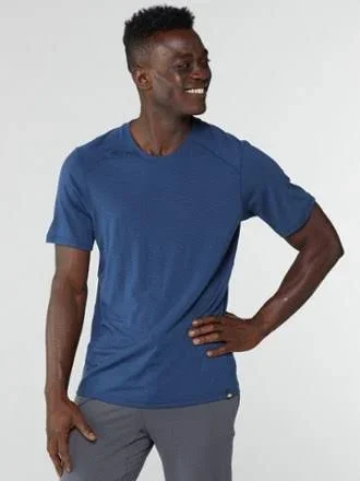 Rei Co-op Men's Merino Midweight Base Layer Crew Top Blue S