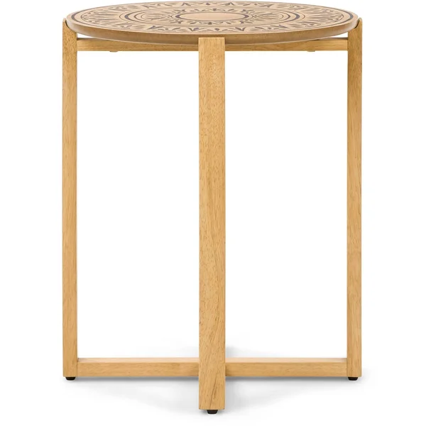 Adore Decor FUTB10103A Dahlia Side Table, Natural