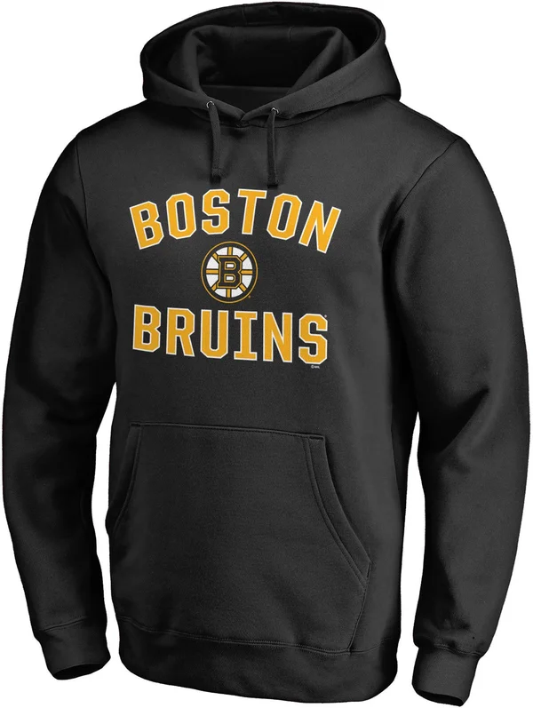 Fanatics Branded Boston Bruins Black Team Victory Arch Pullover Hoodie Size: Medium