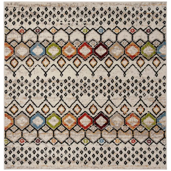 Safavieh Amsterdam AMS108K 5&1x22 x 5&1x22 Square Ivory - Multi Area Rug