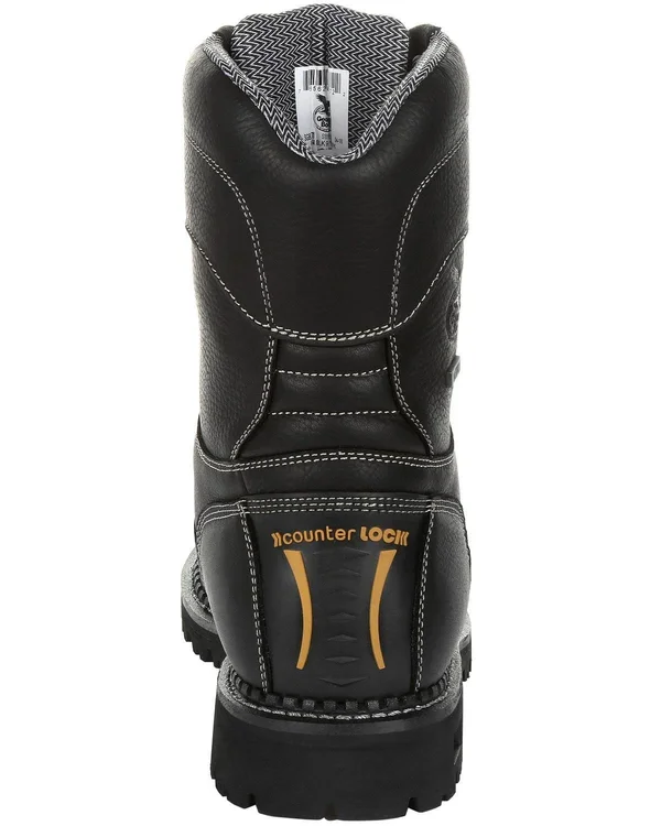 Georgia Boot Men's Amp LT Logger Low Heel Waterproof Work Boot - GB00271, Black