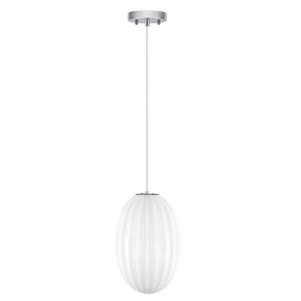 Light Society Opal 8 in. Chrome/Opal Pendant Light with Glass Shade
