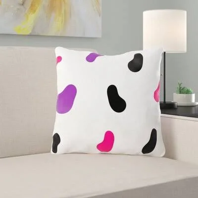Pattern Throw Pillow East Urban Home Color: White - Location: Indoor
