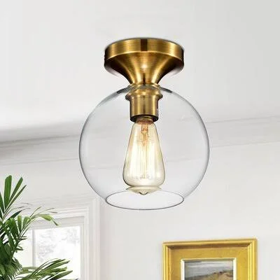 Bottesford 1 - Light 7.9x22 Simple Globe Flush Mount Brayden Studio