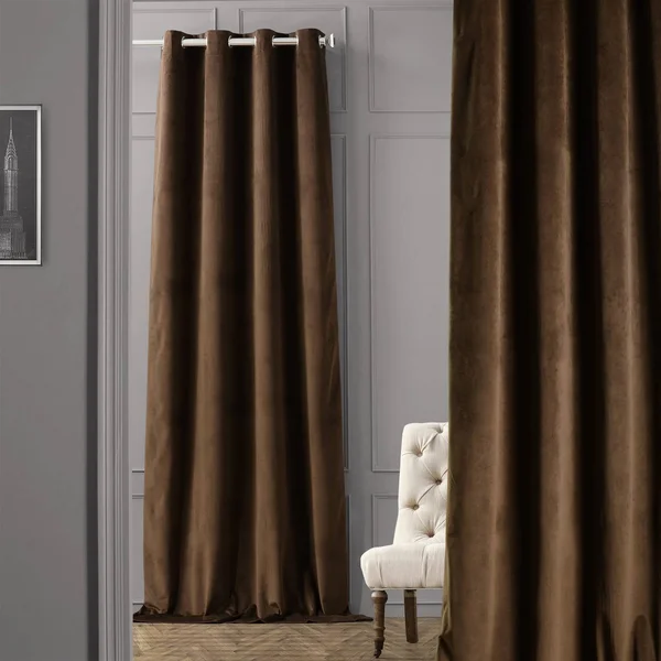 Signature Java Grommet Blackout Velvet Curtain