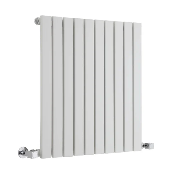 Hudson Reed NAHB0249 Sloane - White Horizontal Flat Panel Designer Radiator 25 x 23 5/8
