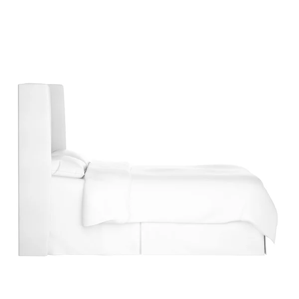 Skyline Furniture Wingback Headboard in Mystere Snow - Full