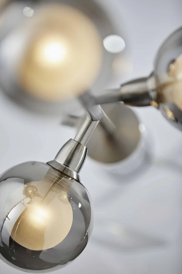 9.5x22 x 11.5x22 x 28x22 Brushed Steel Metal LED Table Lamp
