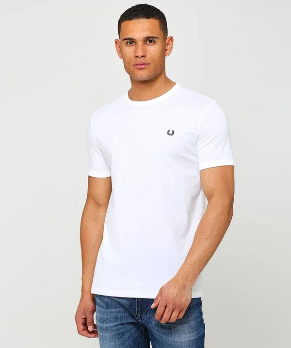 Fred Perry Ringer T Shirt White