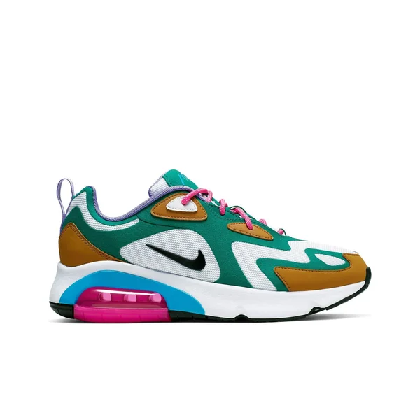 Nike Women's Air Max 200 Sneakers - Mystic Green/White/Gold Suede - 8.5