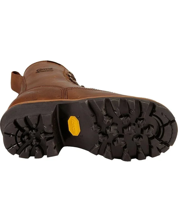 Chippewa 8 Bay Apache Insulated Waterproof Steel Toe Logger (Brown) Men's Work Boots