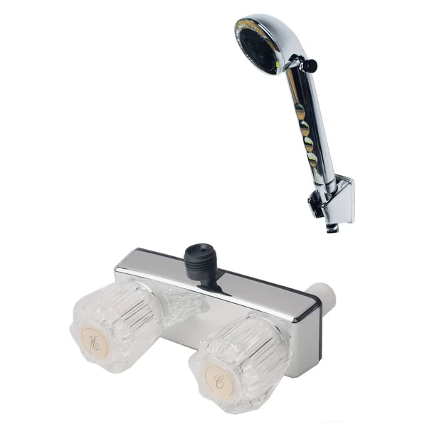Builders Shoppe 3220acp 4120cp RV Motorhome Replacement Non-Metallic Two Handle Shower Faucet Valve Diverter with Matching Hand