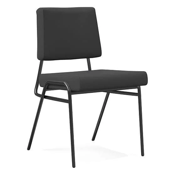 Wire Frame Dining Chair, Sierra Leather, Gray, Antique Bronze