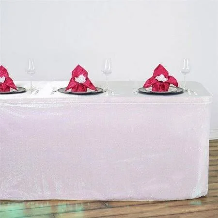 eFavormart Wholesale Wedding Party Glitzy Sequin Table Skirt for Kitchen Dining Catering Wedding Birthday Party Decorations Even