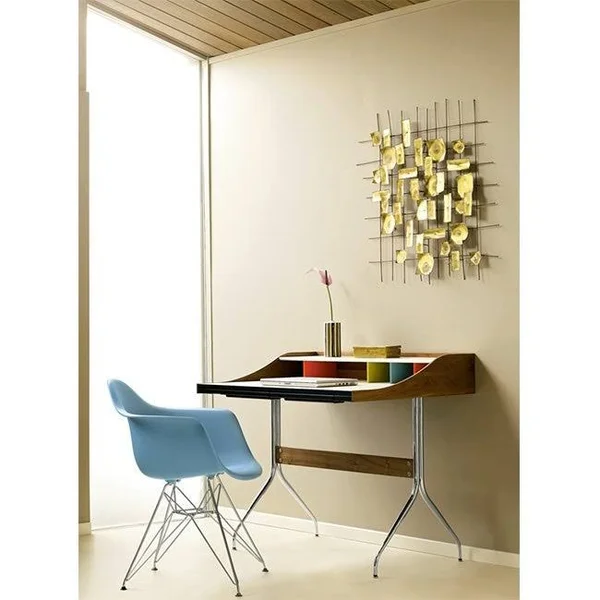 2xhome Designer Molded Plastic Arm Chairs with Back Wire Eiffel Matte Office Retro Pyramid Dining Room Bedroom Work - Teal