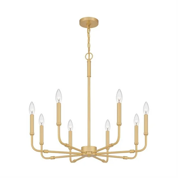 Kings Glade - 8 Light Chandelier Matte Black Finish-Bailey Street Home-71-BEL-4423561
