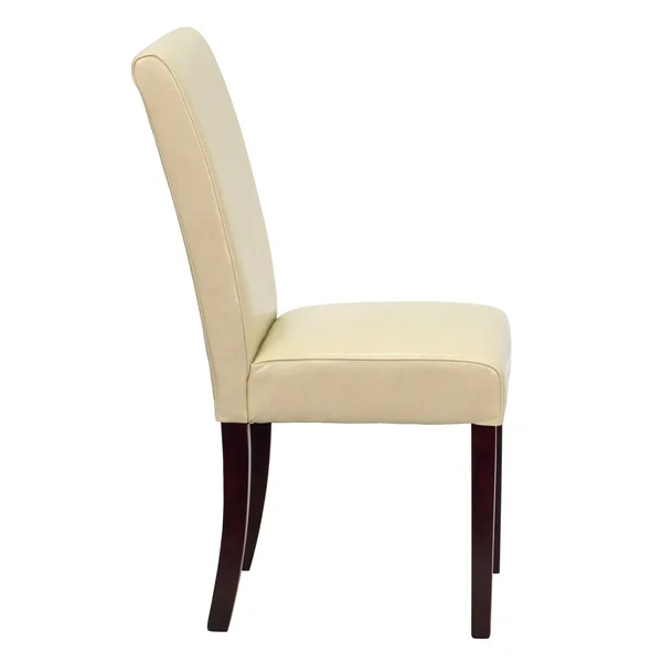 Lancaster Home 2 Pack LeatherSoft Parsons Chair Ivory, Beige