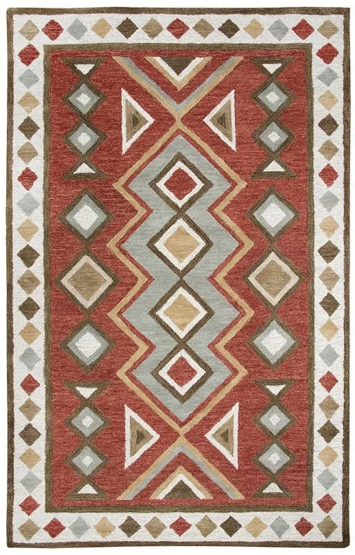 Durango Red 5' x 8' Hand-Tufted Rug- DR1004