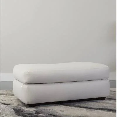 ELISA 49x22 Rectangle Standard Ottoman Wayfair Custom Upholstery Body Fabric: Yucatan Charcoal