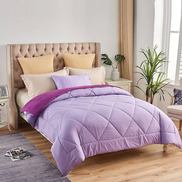 Jml Reversible Down Alternative Quilted Comforter - Queen - Aqua
