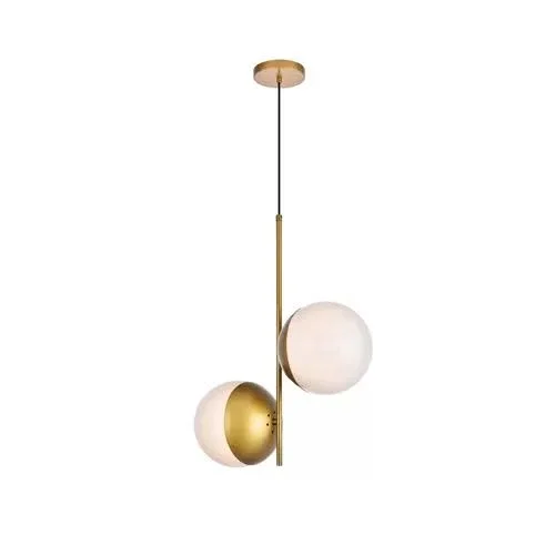 Mercury Row Yearby 2-Light Sputnik Chandelier Finish: Brass - Shade Color/Pattern: Frosted White