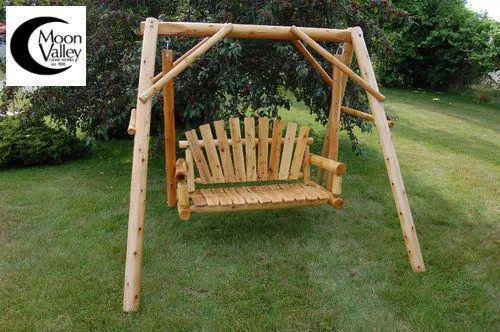 Outdoor Lawn Swing A-Frame Varnish - 4ft Lawn Swing and Frame