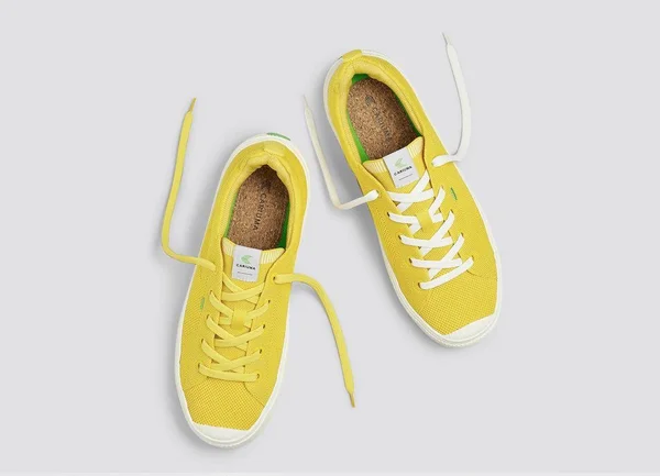 Cariuma IBI Low Sun Yellow Knit Sneaker Women - Yellow