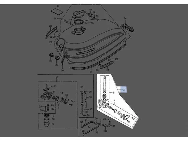 Honda 1973-1976 CB Petcock Assembly 16950-341-671