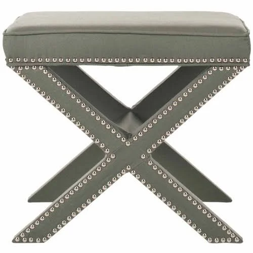 Safavieh Palmer Transitional Cross Leg Upholstered Ottoman