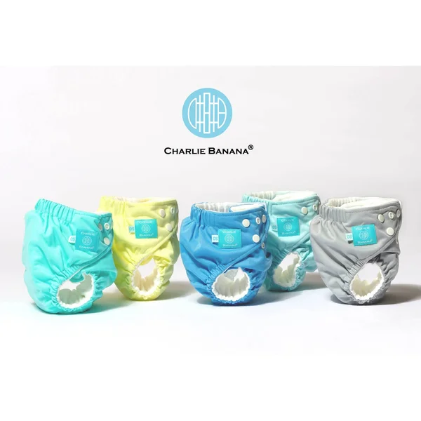 Charlie Banana Reusable Cloth Diapers, 5 Count My First Diaper Pastel, Size: One Size