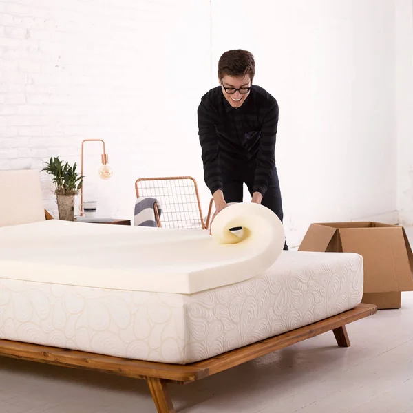 King 1.5 Memory Foam Mattress Topper White - Made by Design