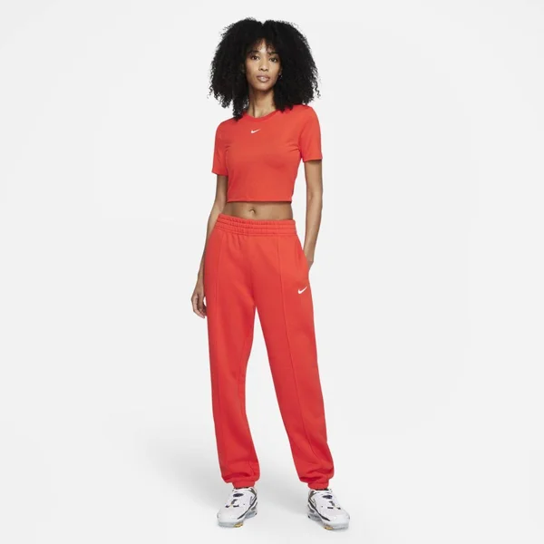 Nike Women's Trend Essential Fleece Pants - Small, Chile Red
