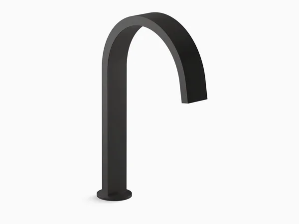 Kohler Matte Black Deck-Mount Bath Spout with Ribbon Design 77986-BL