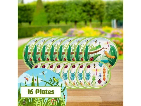 Creative Converting Birthday Bugs Party Dinnerware Bundle, Napkins, Plates, Table Cover, Bug-Themed Birthday Party, Baby Showe