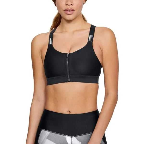 Under Armour Balance High Impact Zip Front Sports Bra, Black (1307227) 34DD