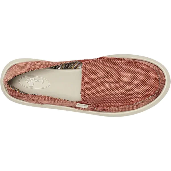 Sanuk Donna Hemp Women's Shoes, 8, Auburn