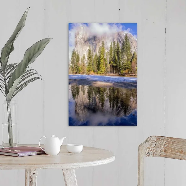 El Capitan with Reflection in Merced River - Yosemite National Park, California, Canvas Wall Art, 16x24, Great Big Canvas