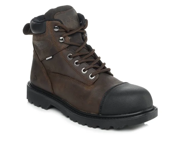 Men's Wolverine Rig 6 in Soft Toe Work Boot in Dark Brown Size 9 Wide