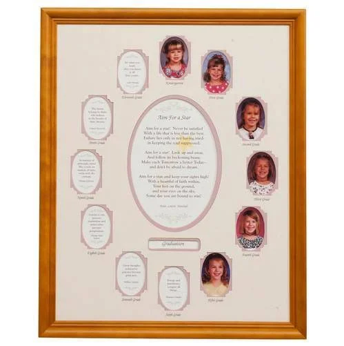 School Years Collage Frame - Pink, Size: 4