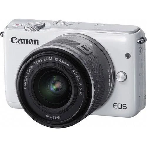 Canon Eos M10 Mirrorless Digital Camera with 15-45mm Lens (White) - International Version (No Warranty)
