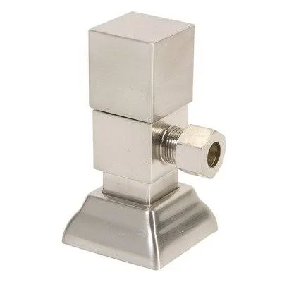 Mountain Plumbing MT5004-NL-PVD Square Handle Angle Valve - Polished Brass