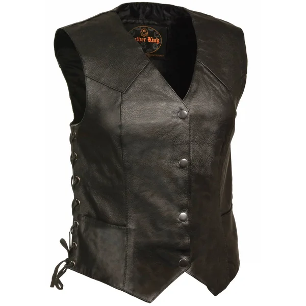 Milwaukee Leather Women's Classic Side Lace Four Snap Vest