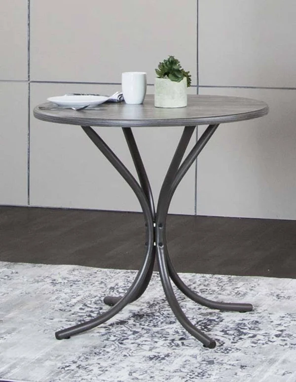 Cramco Timber Vintage Laminate Metal Round Dining Table