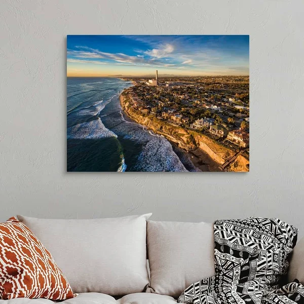 Carlsbad Shores and The Power Plant - Canvas Wall Art, 40x30, Great Big Canvas