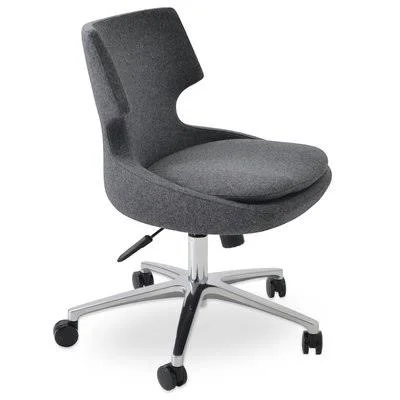 sohoConcept Patara Desk Chair Color: White, Upholstery: Organic Wool Fabric