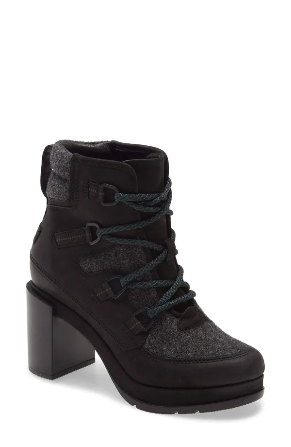 Women's Sorel Blake Waterproof Lace-Up Boot, Size 5 M - Black