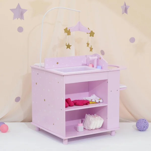 Olivia&s Little World - Baby Doll Changing Station with Storage, Twinkle Stars Princess