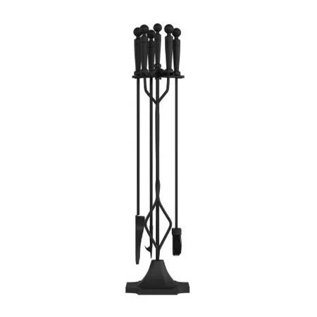 Hastings Home 627444Iby 5-Piece Fireplace Tool Set Heavy Duty Essentia