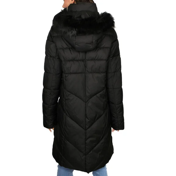 Larry Levine Womens Lightweight Midi Puffer Coat